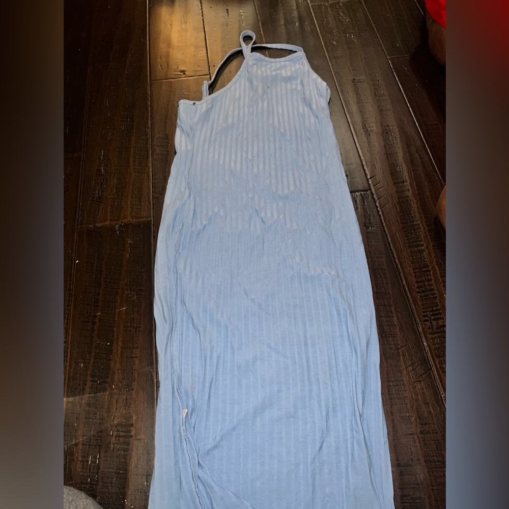 Blue criss cross dress